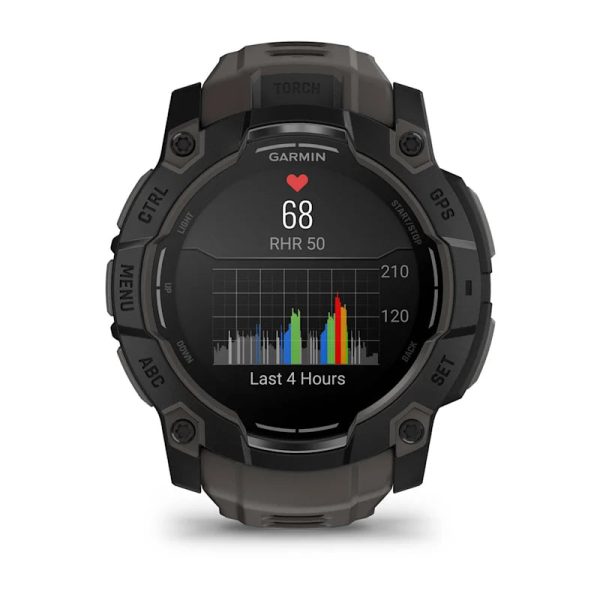 Garmin Instinct 3 – 50 mm, AMOLED Black with Charcoal Band (010-03020-00) on Sale