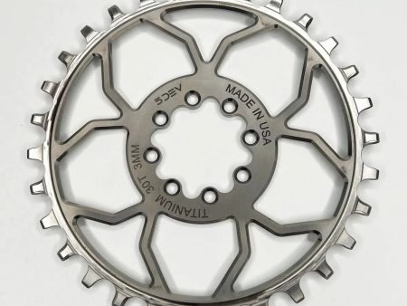 5DEV 8 Bolt Titanium Chainring - T-Type 32T For Sale