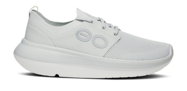 OOFOS Men s OOmy Stride Shoe - White Grey Supply