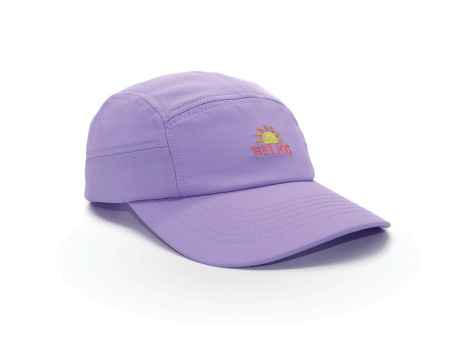 Helios Ultralight 7 Panel Firm Brim Running Cap - Lavender For Cheap