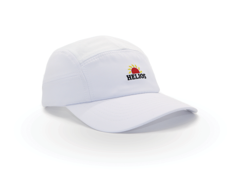 Helios Ultralight 7 Panel Firm Brim Running Cap - White For Cheap