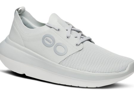 OOFOS Men s OOmy Stride Shoe - White Grey Supply