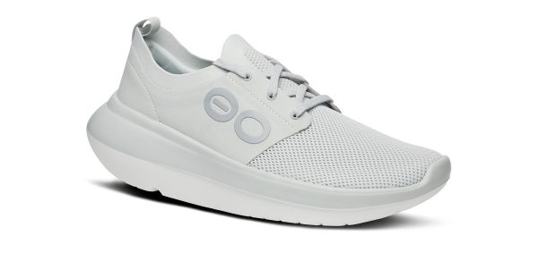 OOFOS Men s OOmy Stride Shoe - White Grey Supply