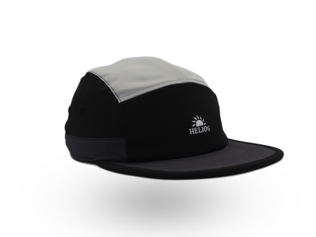 Helios Headwear Speed Lid 7 Panel Cap - Black And Less Black Hot on Sale