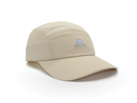 Helios Ultralight 7 Panel Firm Brim Running Cap - Tan Online now