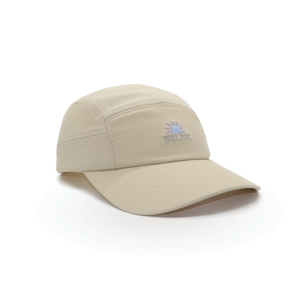 Helios Ultralight 7 Panel Firm Brim Running Cap - Tan Online now