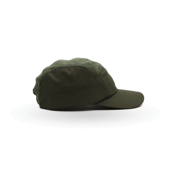 Helios Ultralight 7 Panel Firm Brim Running Cap - Olive Supply